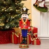 LuxenHome 24.21" LuxenHome 2Ft Tall Traditional Nutcracker Soldier in Red with Lights Multicolored - 2 of 4