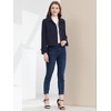 Allegra K Women's Turn Down Collar Long Sleeve Single Breasted Winter Pea Coat - 3 of 4