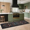Modern Floral Printed Area Rugs Machine Washable Soft Non Slip Farmhouse Carpet Stain Resistant Low Pile Rug for Kitchen Living Room Laundry Bedroom - 4 of 4