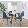 LumiSource 5pc Folia Pebble Dining Set Walnut - 4 of 4