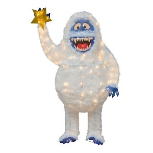 Rudolph the Red Nosed Reindeer 56" RUDOLPH 3D PRE LIT LED YARD ART BUMBLE WITH STAR, White - 1 of 4