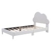 Twin/Full Size Velvet Upholstered Cloud-Shape Bed, Platform Bed with Headboard, 4Q -ModernLuxe - 4 of 4