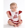 Pavilion Gift Company - Maroon & White - #1 Fan Onesie Dress 0-6 Months  - Leotards and Bodysuits - 3 of 4