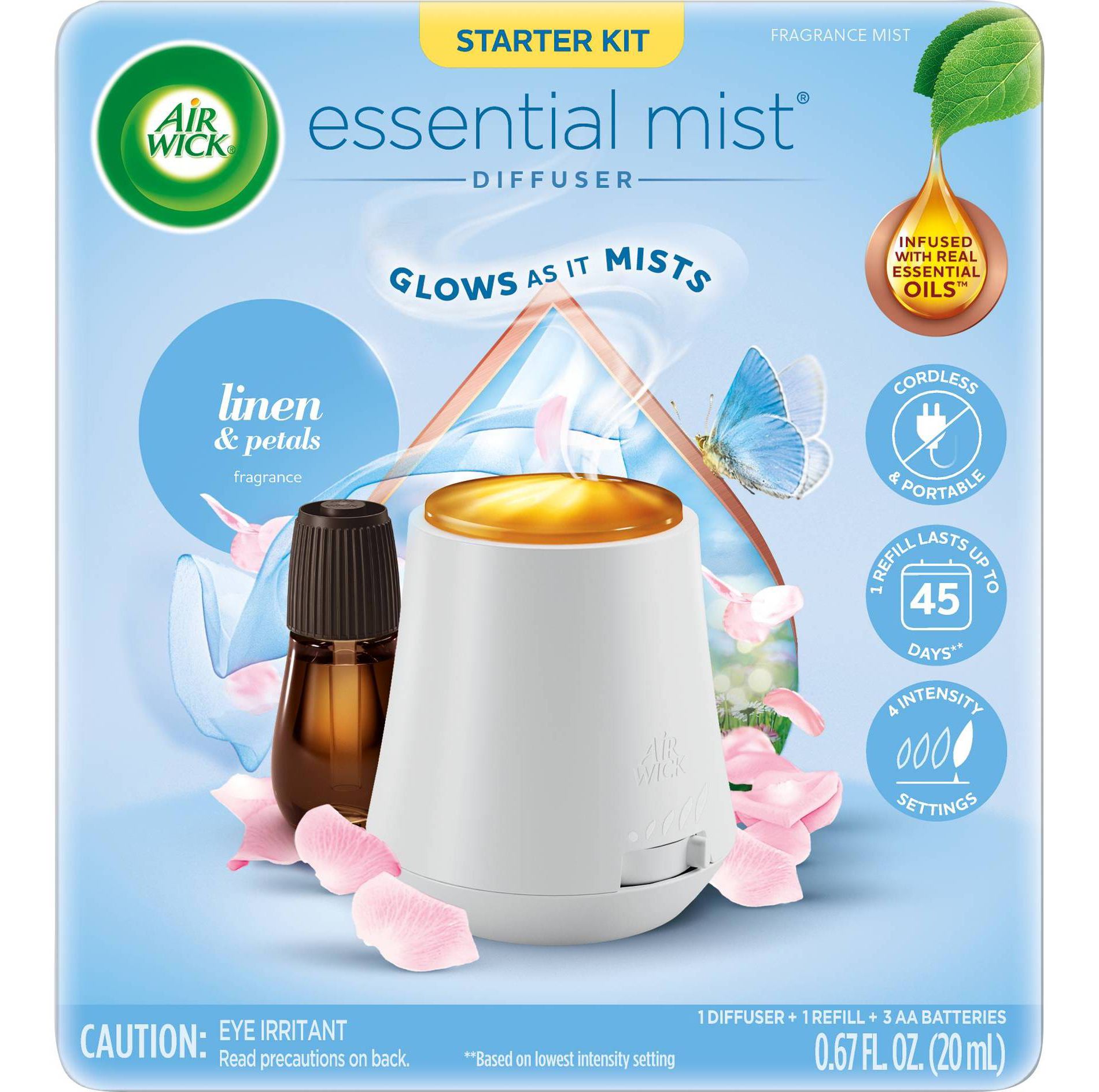 Air Wick Essential Mist Diffuser Kit - Linen - 0.67 fl oz/2ct