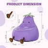 AZL1 Life Concept 31" Eggplant-Shaped Mini Sofa Chair, Sofa with Washable Cover for Living Room, Playroom, Kid Gift Soft, 30.3"*31.1"*27.5" - 3 of 4