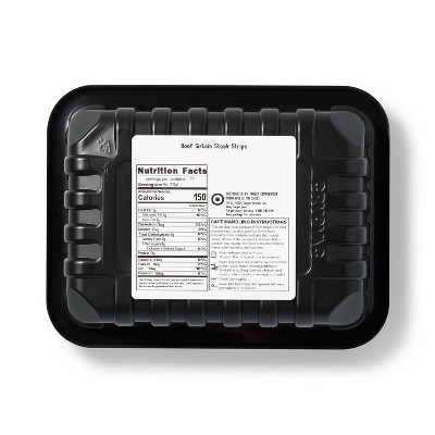 Fresh Beef Sirloin Boneless Steak Strips Raw - 0.79-0.96lb - price pr lb - Good & Gather™