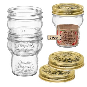 Bormioli Rocco Quattro Stagioni Glass Jars - 9.25 Oz Stackable Storage Jars with Wide Mouth & Aluminum Lids - Glass Containers - Made in Italy - 1 of 4