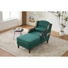 Upholstered Chaise Lounge Lazy Sleeper Sofa Bed Accent Chair Single Sofa Leisure Lounge Chair Reading Couch, Ergonomic Design, Chenille - ModernLuxe - 2 of 4