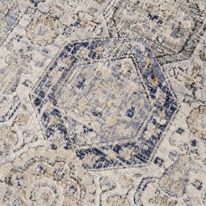 Hauteloom Parkerfield Cream & Blue Area Rug - 1 of 4