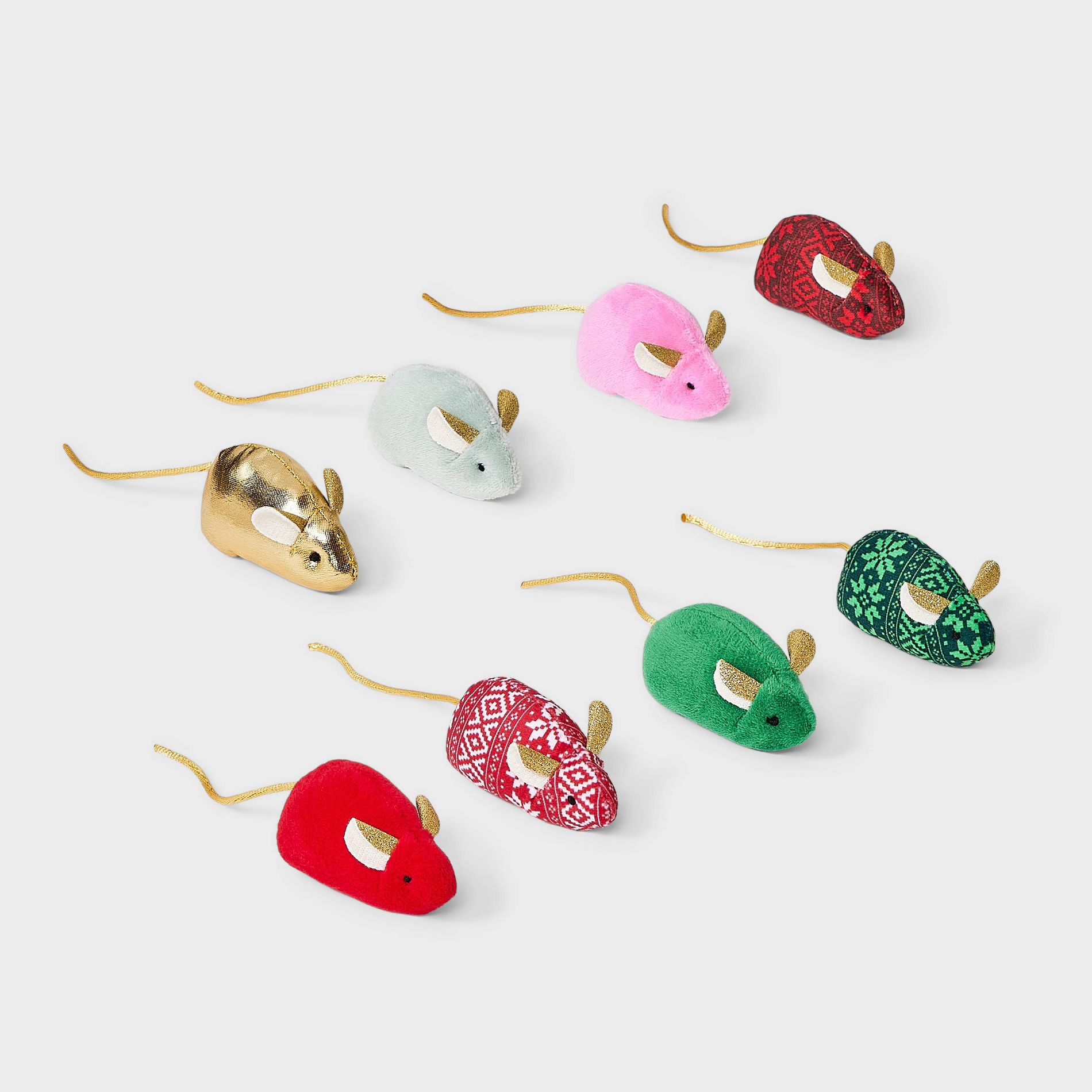 Skitter Mice Cat Plush Toy Set - 8pcs - Boots & Barkley™