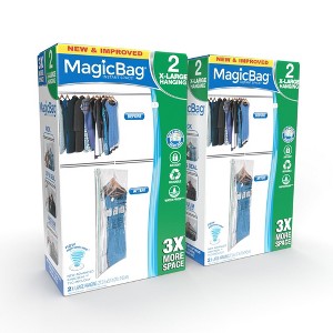 MagicBag™ by Smart Design X-Large Hanging Dress Vacuum Sealed Closet Organizers, Clear, 4 Pack - 1 of 4