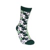Green Tetris Patterned Office Socks from the Sock Panda (Men's Sizes Adult Large) - 4 of 4