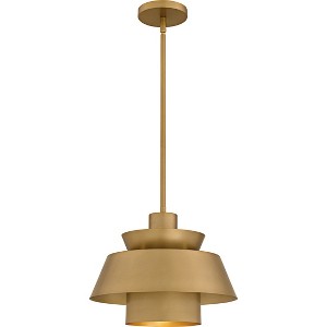 Lumi 1-Light Brushed Weathered Brass Pendant - 1 of 4
