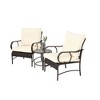 Ridstar 3-Piece Modern Outdoor Patio Set with Chairs and Coffee Table For Garden Patio-White - 3 of 4