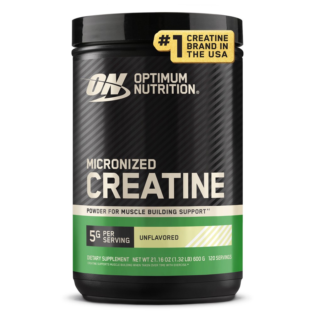 Optimum Nutrition Creatine Monohydrate Powder - Unflavored - 600g - 120 Servings