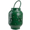 Northlight 10" Green Snowflake Cutout Christmas Candle Lantern- Metal - 3 of 3