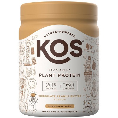 KOS Organic Vegan Protein Powder - Chocolate Peanut Butter - 13.75oz