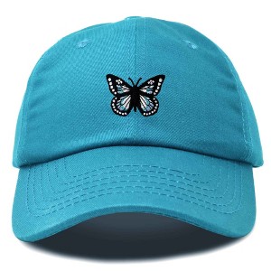 Dalix Butterfly Embroidered Cap Cotton Baseball Hat Garden Womens - 1 of 4