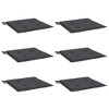 vidaXL Chair Cushion Set of 6 Gray - 3 of 4