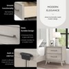 Roundhill Furniture Seluna 2-Drawer Bedroom Nightstand with built-in USB port, Gray Oak Finish - 4 of 4