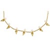 Slate by Rebl Spike & Pearl Chain Necklace  18K Gold Plated Stainless Steel - 3 of 3