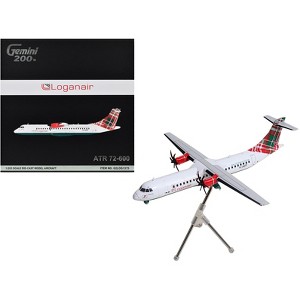 ATR 72-600 Commercial Aircraft "Loganair" White w/Green & Red Plaid Tail 1/200 Diecast Model by GeminiJets - 1 of 4