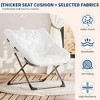 GustoWave Rabbit Fur Saucer Chair - Foldable Comfy Lounge Chair with Metal Frame for Kids, Teens & Adults - Cozy Indoor Lazy Sofa - 4 of 4