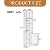 Tall Bathroom Cabinet, Freestanding Storage Cabinet with Drawer, MDF Board, Adjustable Shelf - Leovsnove - 3 of 4