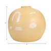 Boho Decorative Vase - Hand-Painted Ceramic Round Accent for Home, Office, Bedroom & Living Room - Modern Minimalist Style - 9" Yellow - 2 of 4