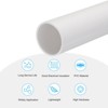 Unique Bargains Water Plumb DIY Crafts High Impact Rigid Round Pipes 8" Length - 3 of 4