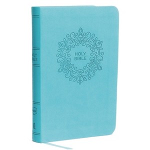 NKJV, Value Thinline Bible, Compact, Imitation Leather, Blue, Red Letter Edition - by  Thomas Nelson (Leather Bound) - 1 of 1