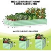 1-Pack Thick Galvanized Raised Bed - Home Use with Safety Edge & Gloves - Rust-Proof Large Open Base Planter for Veggies/Flowers - 2 of 4