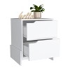 NicBex 17 inch Wide Nightstand with 2 Drawers,Side Table with Cutout Handles and Large Storage Space,Bedside Table for Bedroom,Living Room - 4 of 4