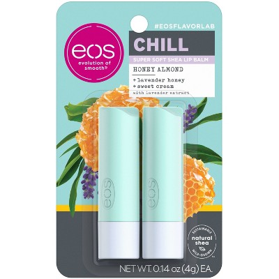 eos flavorlab Lip Balm Stick - Chill - Honey Almond - 2pk/0.28oz