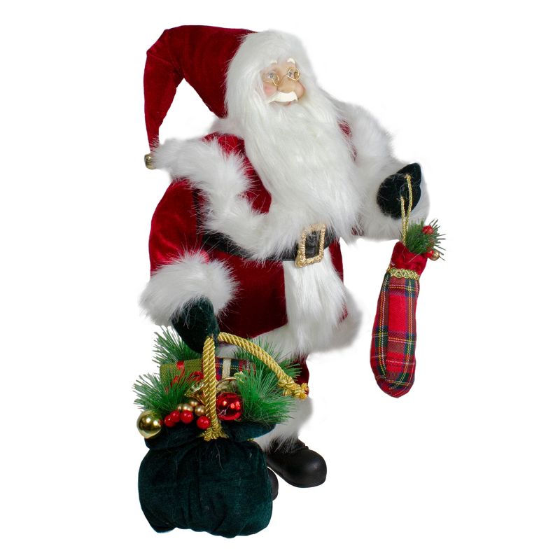 Northlight 18" Standing Santa with Presents Christmas Figure, 4 of 6