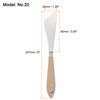 Unique Bargains Stainless Steel Wood Handle Flexible Polished Painting Mixing Scrape 2 Pcs - 2 of 4