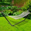 Northlight Natural Macrame Hammock with Wooden Bars - 78" x 31" - 2 of 4