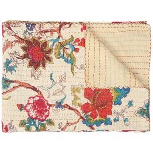 Taj Hotel Kantha Cotton Throw | 50"x70" | B - 1 of 4