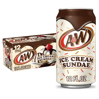 A&W Ice Cream Sundae Soda - 12pk/12 fl oz Cans