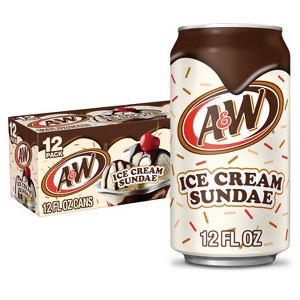 A&W Ice Cream Sundae Soda - 12pk/12 fl oz Cans - 1 of 4