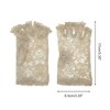 Unique Bargains Women's Floral Half Finger Sunblock Fingerless Gloves 1 Pair - 3 of 4