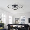Dewdrop Modern LED Ceiling Light Fixture Black Flush Mount Ring Design for Living Room Bedroom Dining Room - 4 of 4