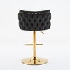 Bar Stools, Set of 2 Bar Chairs, Height Adjustable Swivel Barstools, Armless Kitchen Counter Height Bar Stools with Gold-Plating Base,Tufted Backrest - 4 of 4