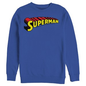 Men's Superman Classic Text Logo Sweatshirt - 1 of 3