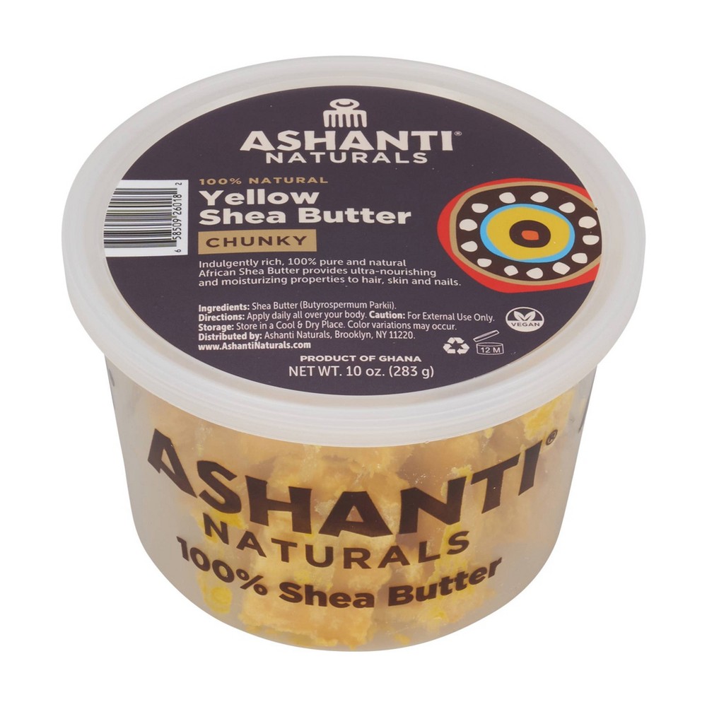 Photos - Cream / Lotion Ashanti African Chunky Hair Treatments Shea Butter - Yellow - 10oz