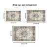 Kumasinova Vintage Boho Area Rug, Washable Rug with Floral Pattern, Faux Cashmere Living Room Rug, Non-Slip Rugs, Stain-Resistant Door Mat - 2 of 4