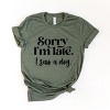 Simply Sage Market Sorry I'm Late I Saw A Dog Short Sleeve Tee - 2 of 4