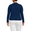 Lands' End Women's Cotton Pointelle Satin Trim Cardigan Sweater - 2 of 4