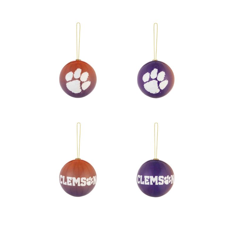Evergreen Holiday Ball Ornaments, Set of 12, Clemson University, 3 of 5