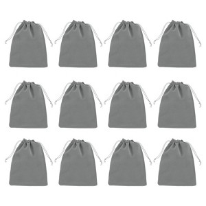Unique Bargains Velvet Drawstring Pouch Wedding Favor Party Birthday Festivals Gift Packaging Bag 12 Pcs - 1 of 3